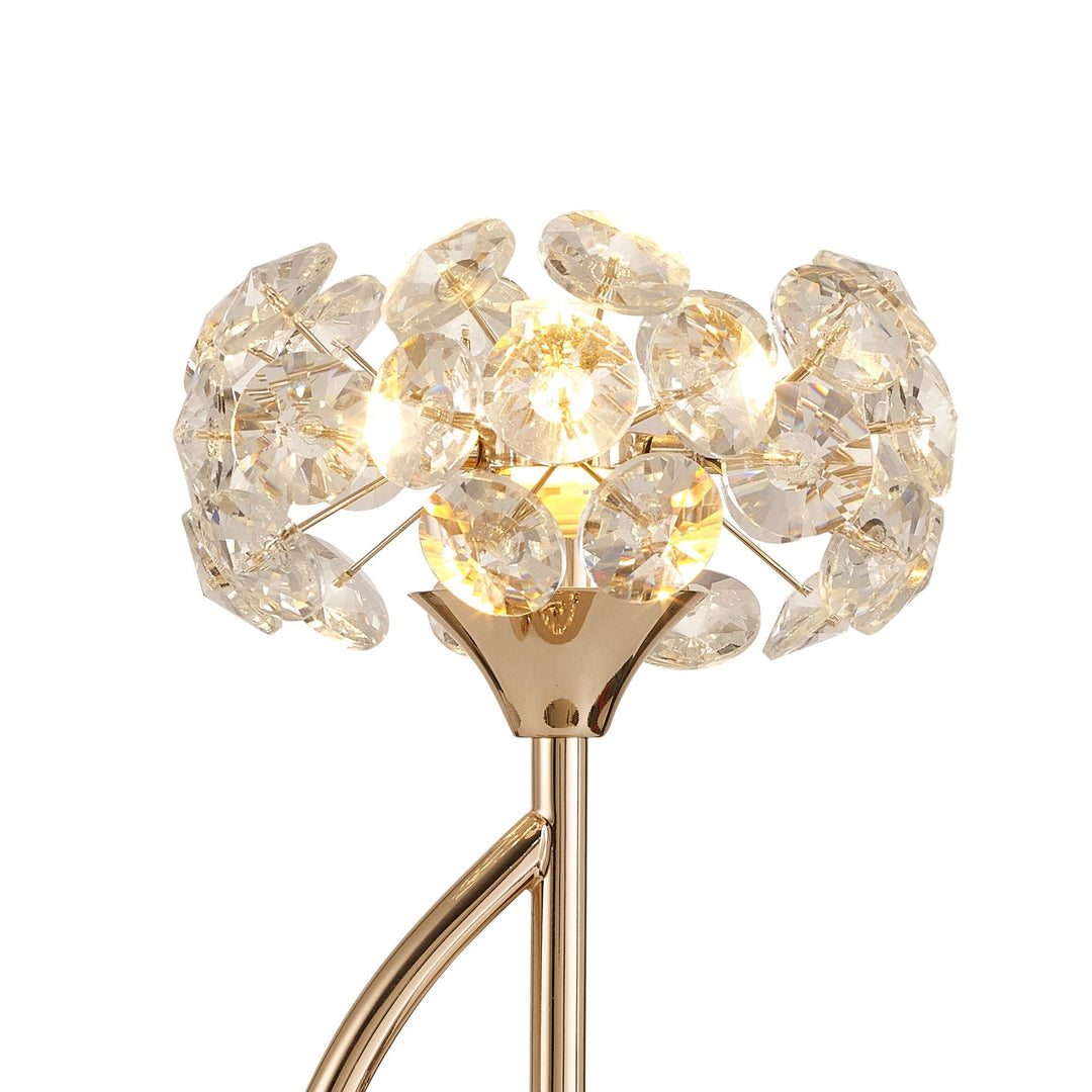 Nelson Lighting NLK15459 Paris 1 Light Table Lamp French Gold Crystal