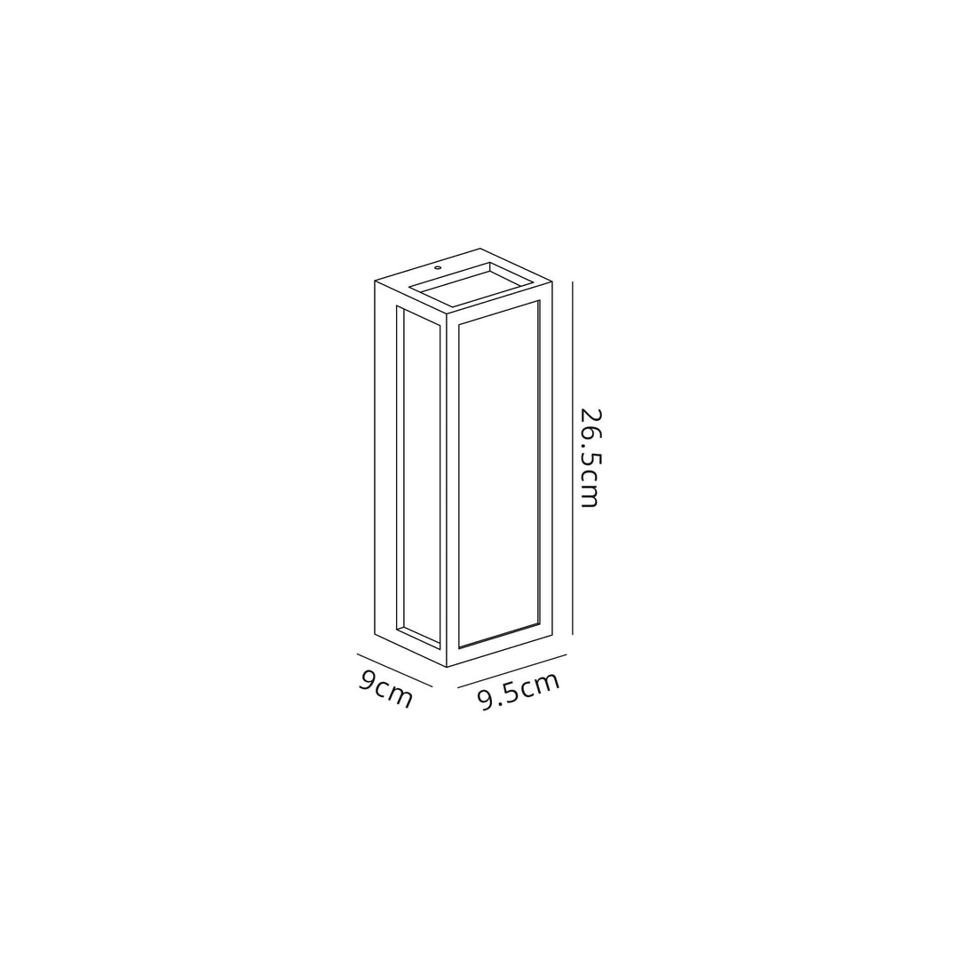 Nelson Lighting NL85749 Habana 1 LED Outdoor Wall Light Anthracite Frosted White