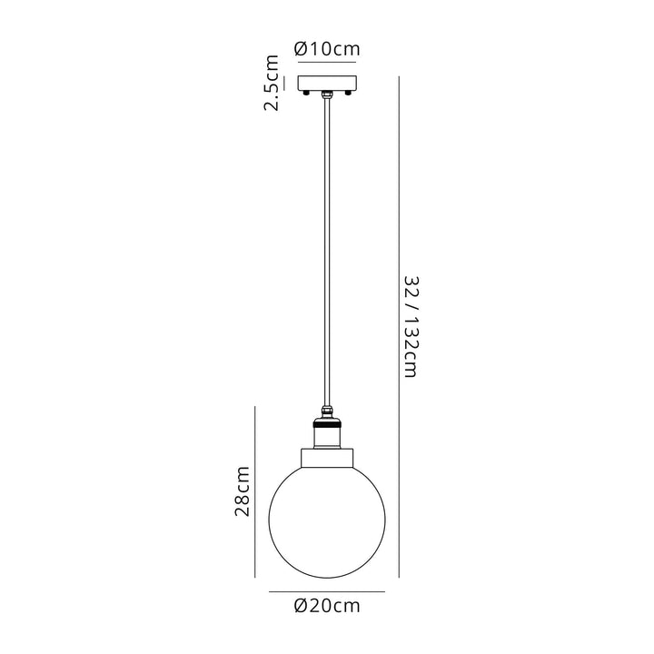 Nelson Lighting NL92639 Julia 1 Light Outdoor Pendant Titanium Silver Polished Chrome