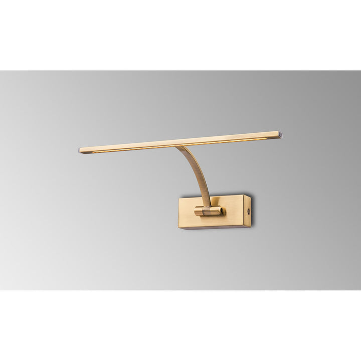 Nelson Lighting NL7832AB9 Penton 1 LED Picture Light Antique Brass Fosted