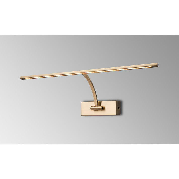 Nelson Lighting NL7833AB9 Penton 1 LED Picture Light Antique Brass Fosted