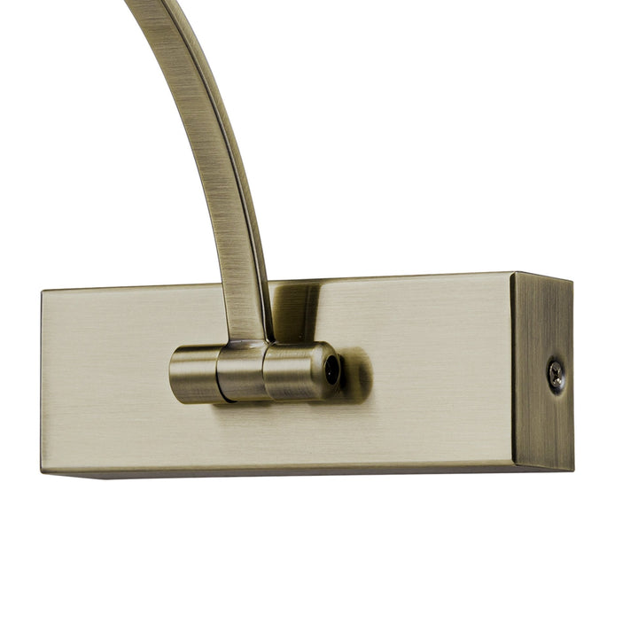 Nelson Lighting NL7833AB9 Penton 1 LED Picture Light Antique Brass Fosted