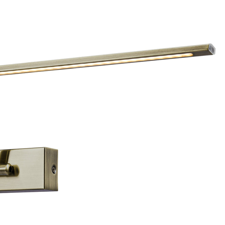 Nelson Lighting NL7835AB9 Penton 1 LED Picture Light Antique Brass Fosted