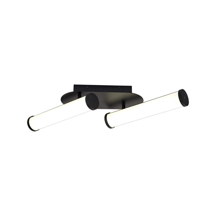 Nelson Lighting NL90369 Tao 2 LED Bathroom Ceiling Light Sand Black