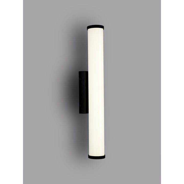 Nelson Lighting NL90389 Tao 1 LED Bathroom Wall Light Sand Black