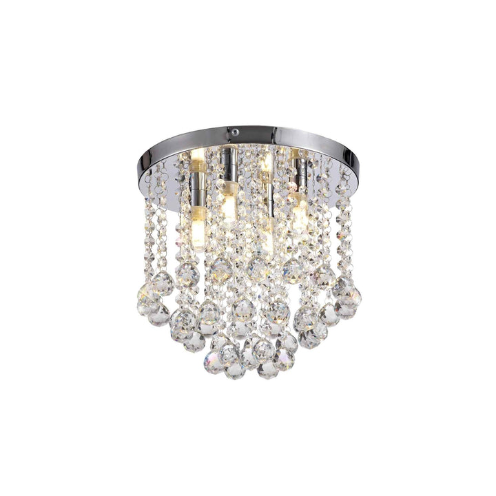 Nelson Lighting NL70579 Ana Bathroom Ceiling 4 Light Polished Chrome/Crystal