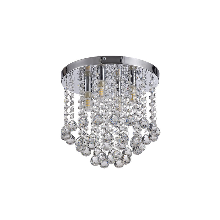 Nelson Lighting NL70579 Ana Bathroom Ceiling 4 Light Polished Chrome/Crystal