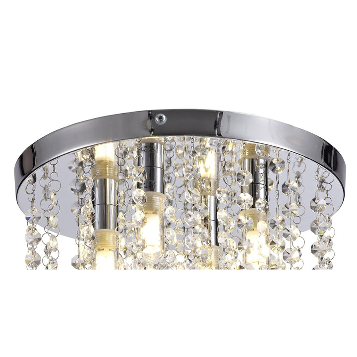 Nelson Lighting NL70579 Ana Bathroom Ceiling 4 Light Polished Chrome/Crystal