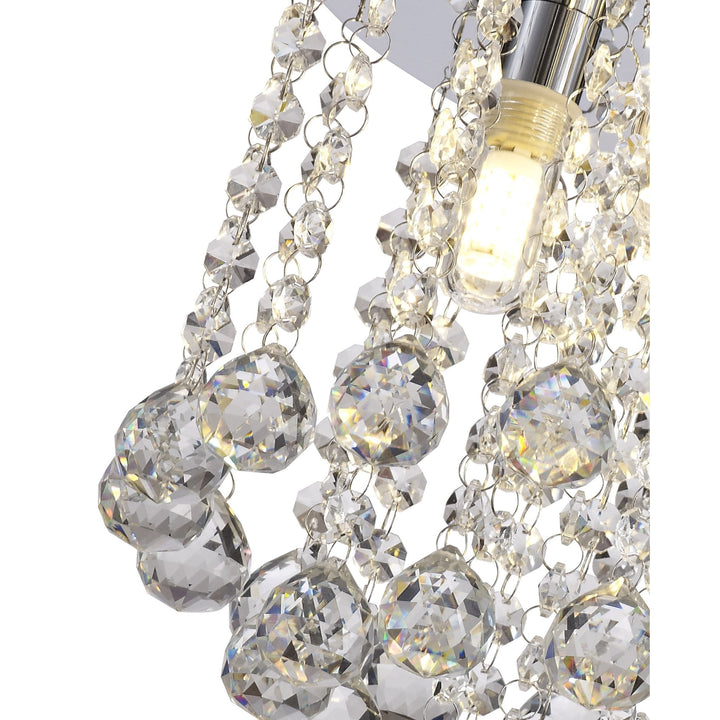 Nelson Lighting NL70579 Ana Bathroom Ceiling 4 Light Polished Chrome/Crystal