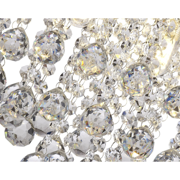 Nelson Lighting NL70579 Ana Bathroom Ceiling 4 Light Polished Chrome/Crystal