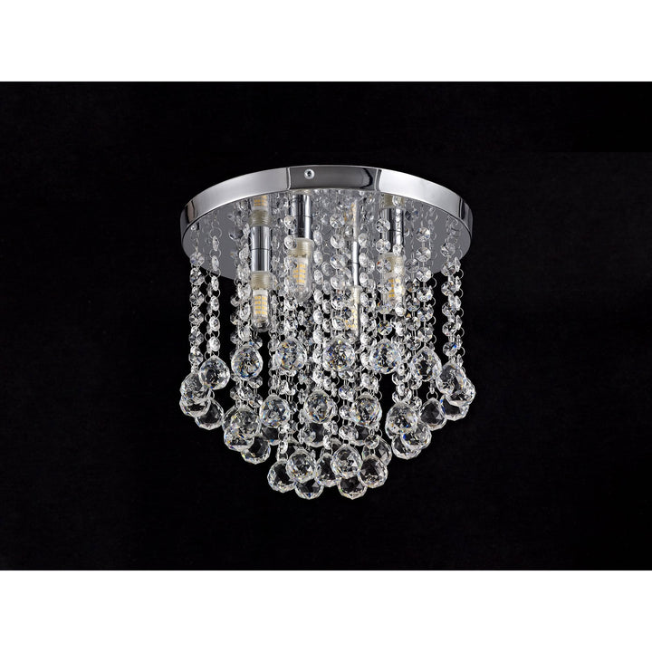 Nelson Lighting NL70579 Ana Bathroom Ceiling 4 Light Polished Chrome/Crystal