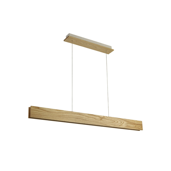 Nelson Lighting NL71879 Aline Pendant LED Medium Oak/Matt White