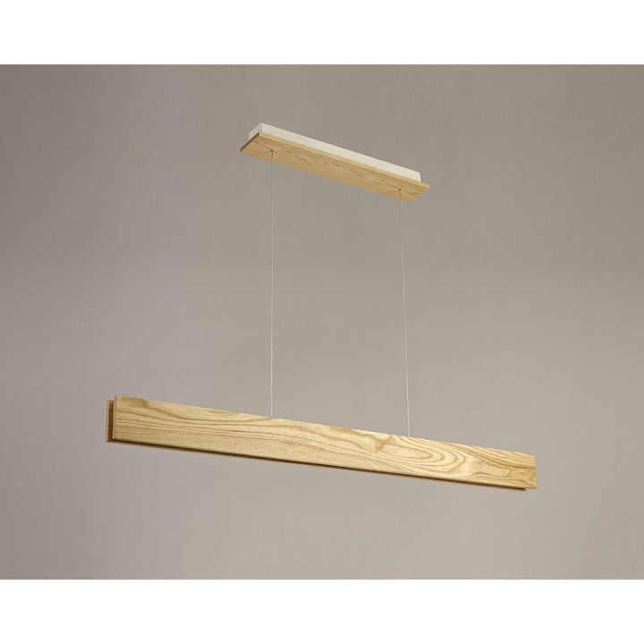 Nelson Lighting NL71879 Aline Pendant LED Medium Oak/Matt White