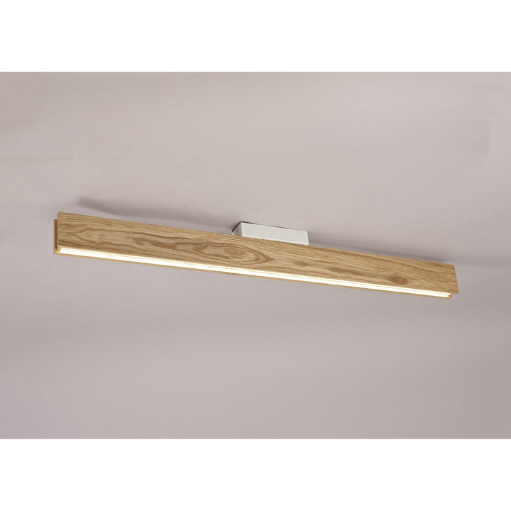 Nelson Lighting NL71889 Aline Ceiling Light LED Medium Oak/Matt White