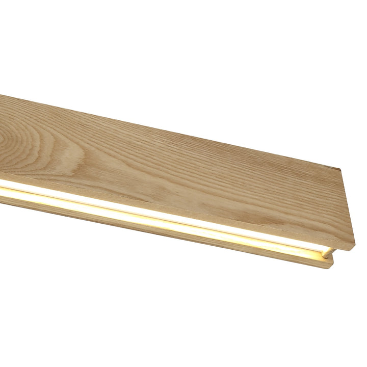 Nelson Lighting NL71889 Aline Ceiling Light LED Medium Oak/Matt White