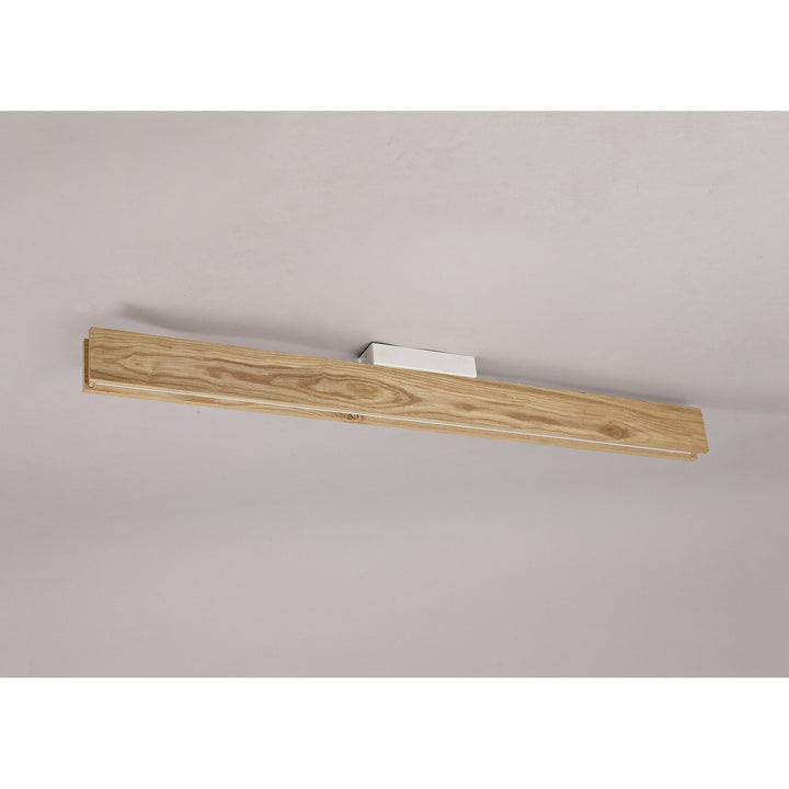 Nelson Lighting NL71889 Aline Ceiling Light LED Medium Oak/Matt White