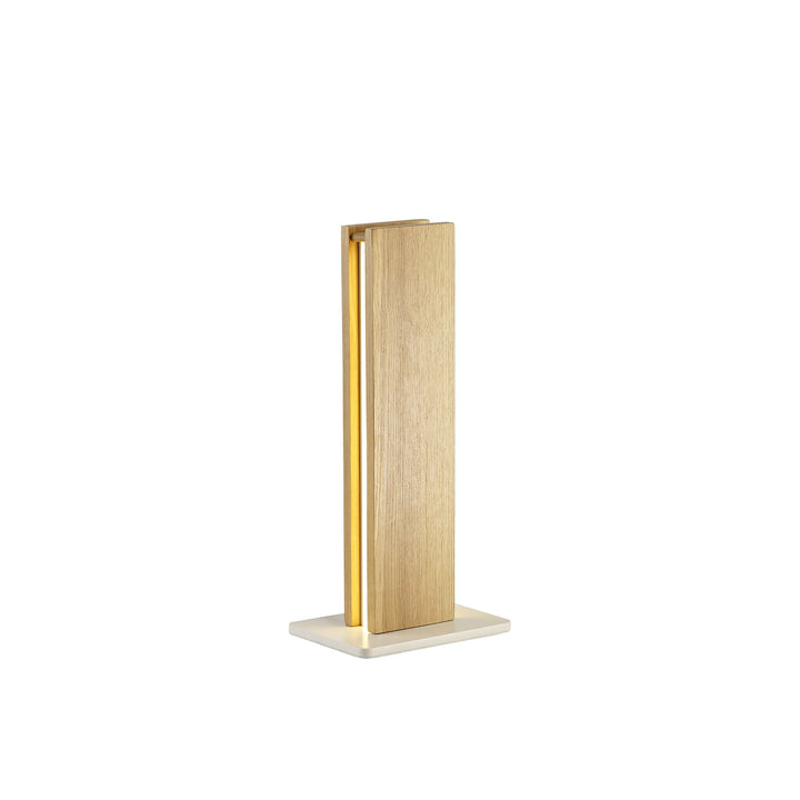 Nelson Lighting NL71909 Aline Table Lamp LED Medium Oak/Matt White
