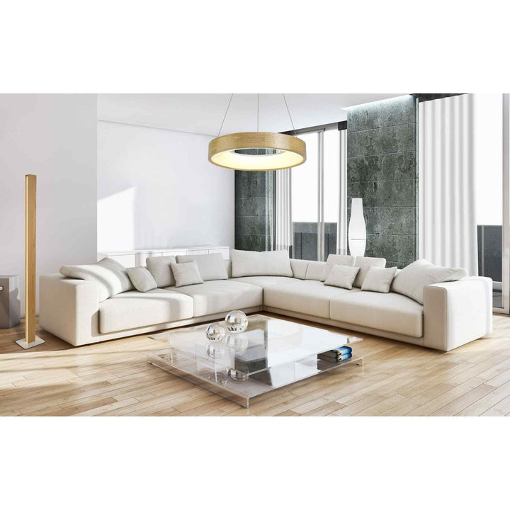 Nelson Lighting NL71909 Aline Table Lamp LED Medium Oak/Matt White