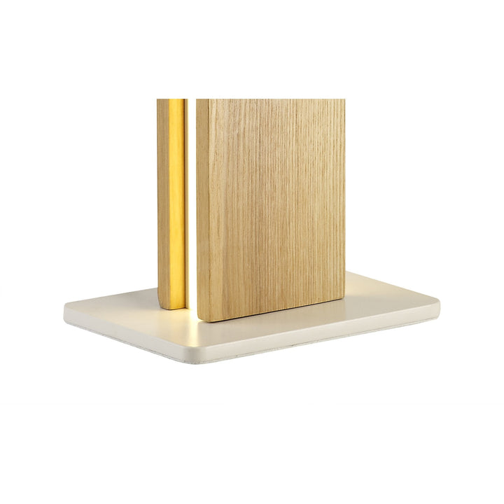 Nelson Lighting NL71909 Aline Table Lamp LED Medium Oak/Matt White