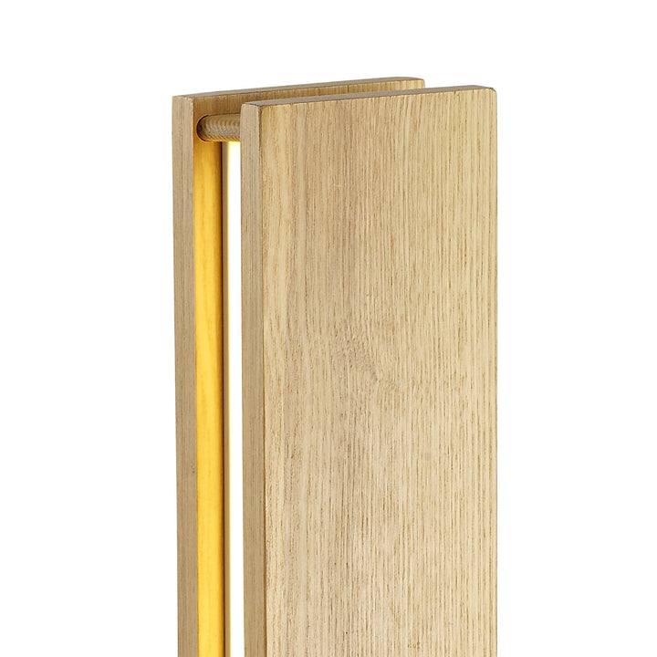 Nelson Lighting NL71909 Aline Table Lamp LED Medium Oak/Matt White