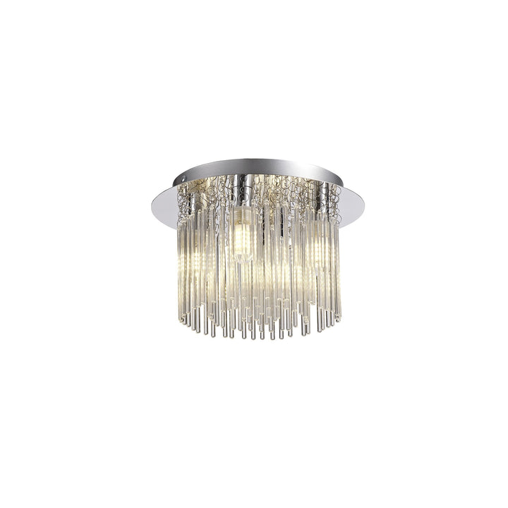 Nelson Lighting NL70589 Annie Bathroom Ceiling 4 Light Polished Chrome/Clear Glass