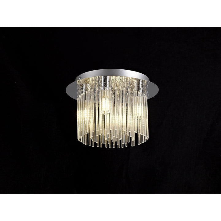 Nelson Lighting NL70589 Annie Bathroom Ceiling 4 Light Polished Chrome/Clear Glass