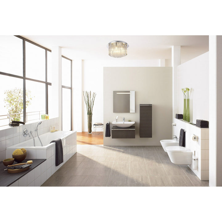 Nelson Lighting NL70589 Annie Bathroom Ceiling 4 Light Polished Chrome/Clear Glass