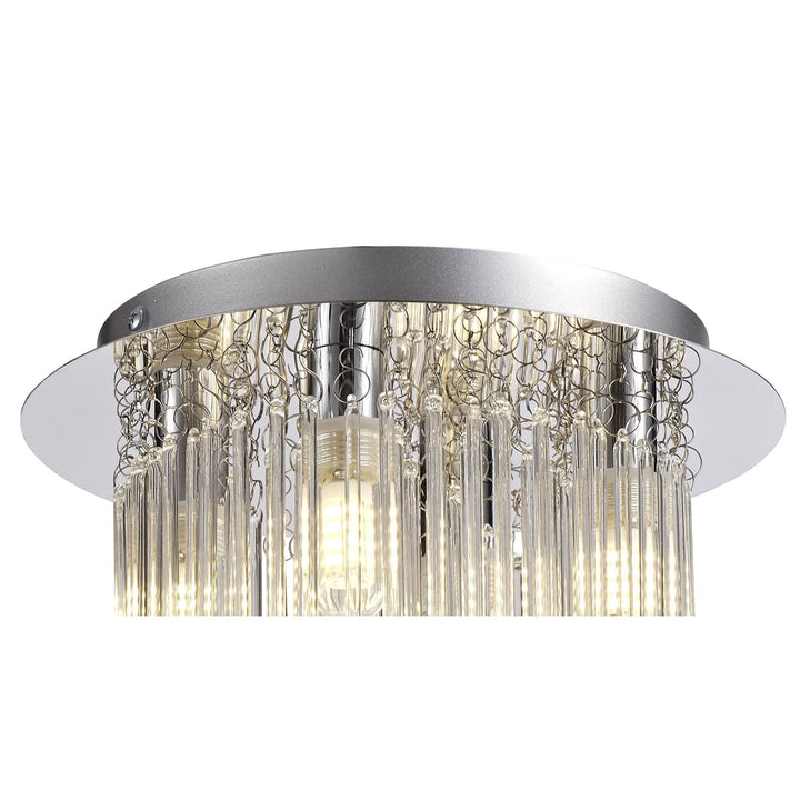 Nelson Lighting NL70589 Annie Bathroom Ceiling 4 Light Polished Chrome/Clear Glass