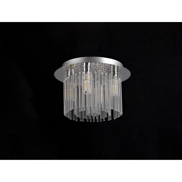 Nelson Lighting NL70589 Annie Bathroom Ceiling 4 Light Polished Chrome/Clear Glass