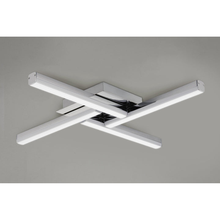 Nelson Lighting NL70299 Alfie 4 Light Ceiling LED IP44 Polished Chrome