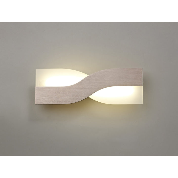 Nelson Lighting NL70409 Abe Wall Lamp LED Brushed Brown/Frosted White