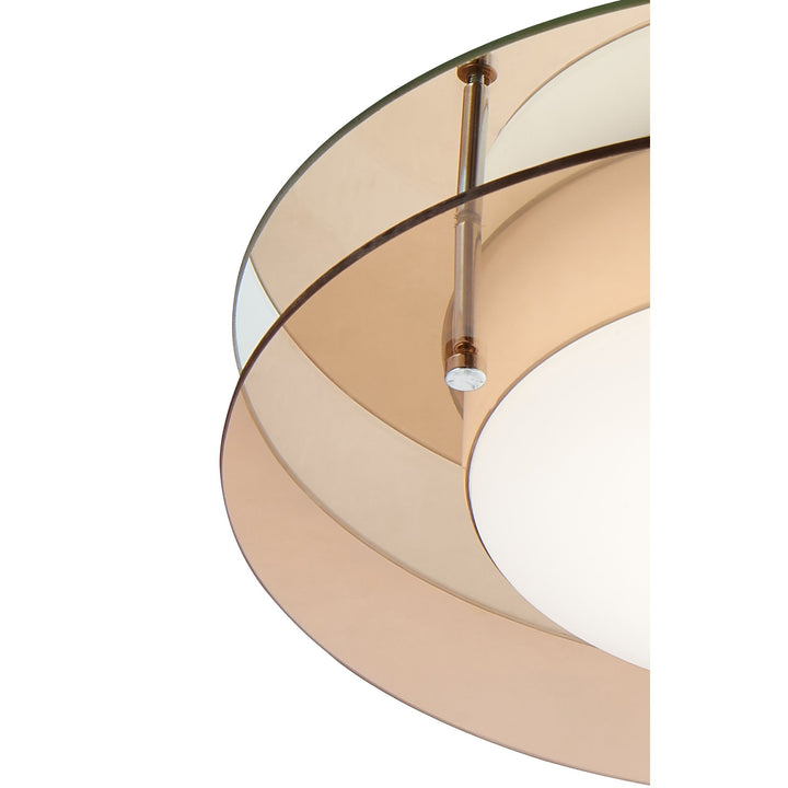 Nelson Lighting NL70489 Bart Bathroom Ceiling Light LED Amber/Mirror