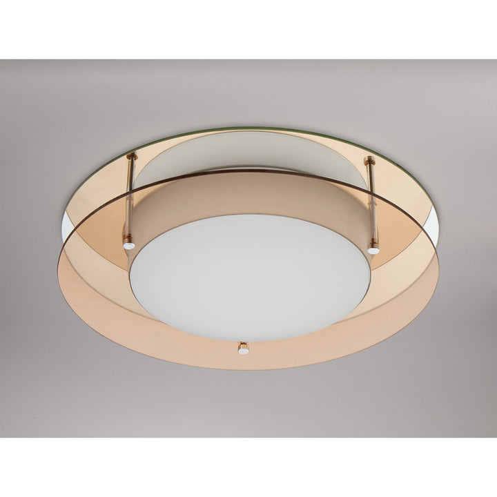 Nelson Lighting NL70489 Bart Bathroom Ceiling Light LED Amber/Mirror