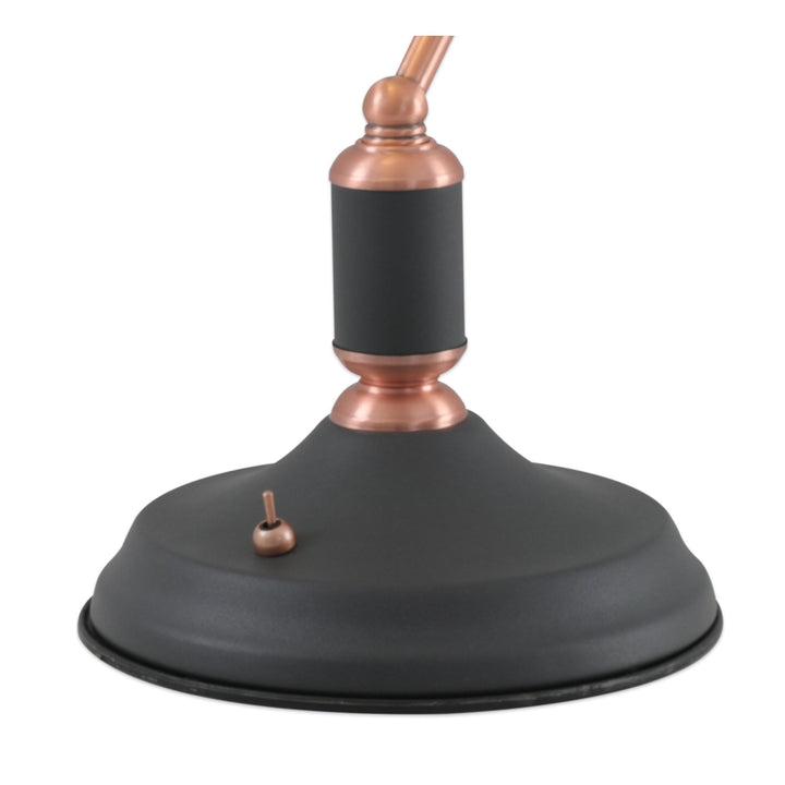 Nelson Lighting NL70019 Barnie Table Lamp 1 Light With Toggle Switch Sand Black/Copper