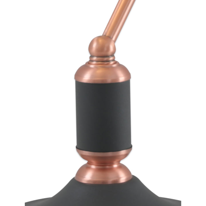 Nelson Lighting NL70019 Barnie Table Lamp 1 Light With Toggle Switch Sand Black/Copper