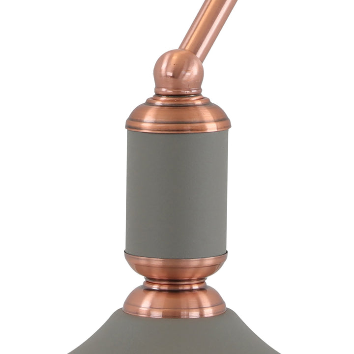 Nelson Lighting NL70029 Barnie Table Lamp 1 Light With Toggle Switch Sand Grey/Copper