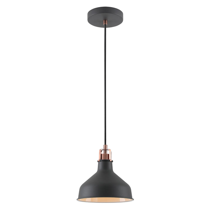 Nelson Lighting NL70139 Barnie Small Pendant Sand Black/Copper/White