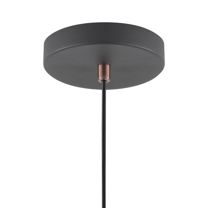 Nelson Lighting NL70169 Barnie Medium Pendant Sand Black/Copper/White