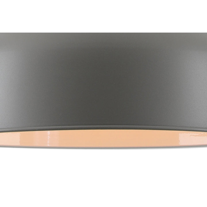 Nelson Lighting NL70179 Barnie Medium Pendant Sand Grey/Copper/White