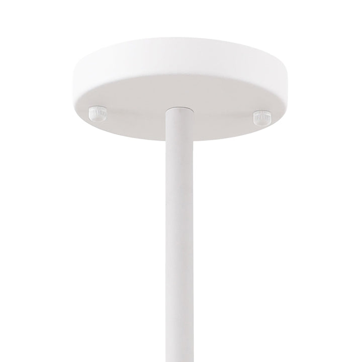 Nelson Lighting NL70219 Barnie Telescopic 5 Light Pendant Sand White/Satin Nickel/White