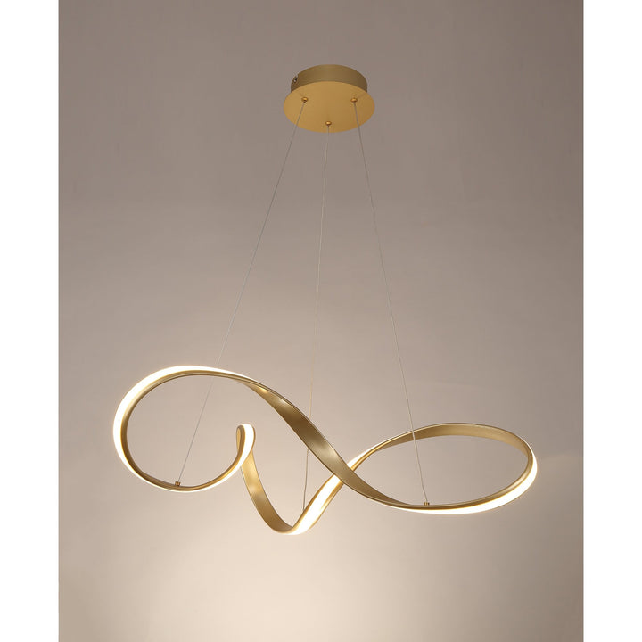 Nelson Lighting NL70789 Brandon Large Pendant LED Sand Gold