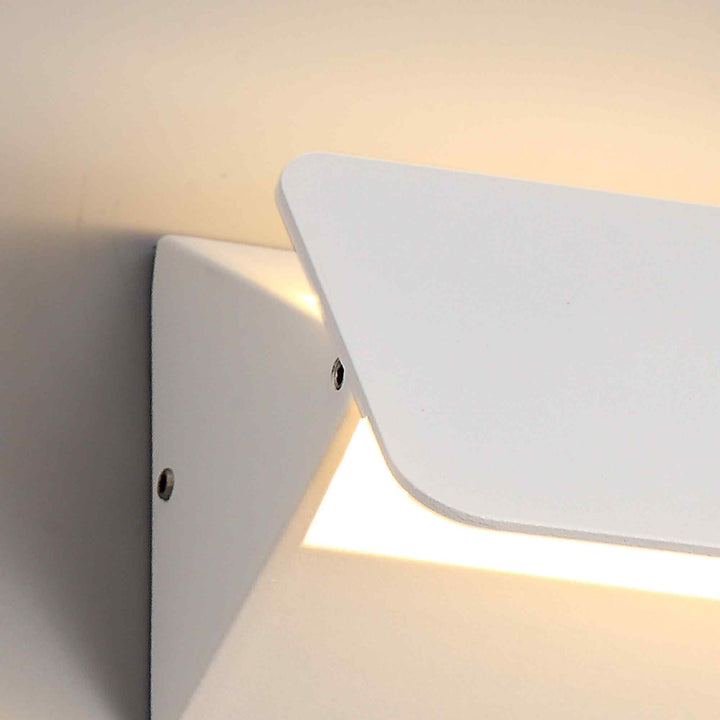 Nelson Lighting NL72009 Carl Outdoor Up & Downward Lighting Wall Lamp LED Sand White