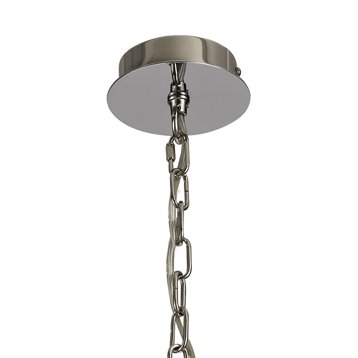 Nelson Lighting NL73109 Darling | 5 Light Nickel Pendant | Clear Crystals