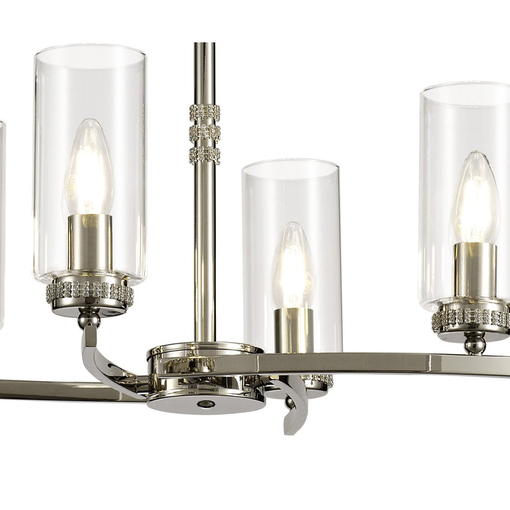 Nelson Lighting NL73119 Darling Pendant/Semi Ceiling 6 Light Polished Nickel