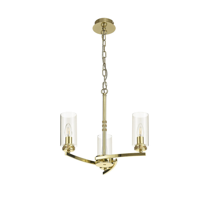 Nelson Lighting NL73209 Darling Pendant/Semi Ceiling 3 Light Polished Gold