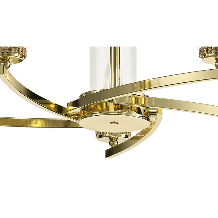 Nelson Lighting NL73219 Darling Pendant/Semi Ceiling 5 Light Polished Gold