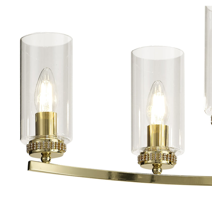 Nelson Lighting NL73229 Darling Pendant/Semi Ceiling 6 Light Polished Gold