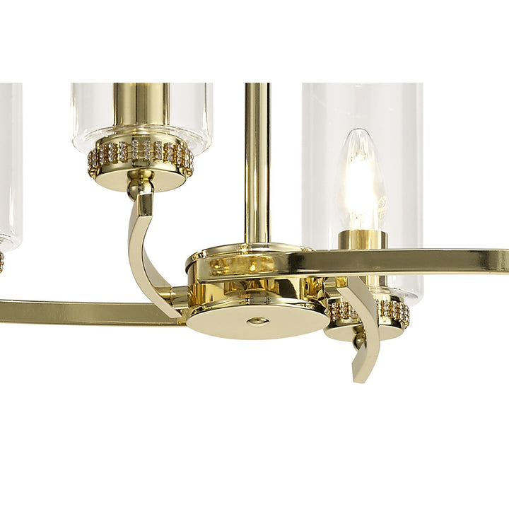 Nelson Lighting NL73229 Darling Pendant/Semi Ceiling 6 Light Polished Gold