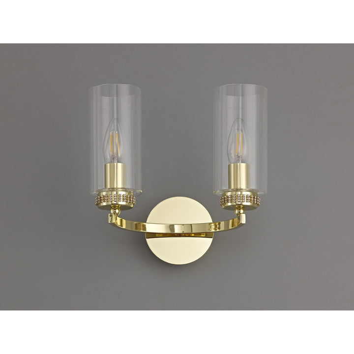 Nelson Lighting NL73249 Darling Wall Lamp Switched 2 Light Polished Gold