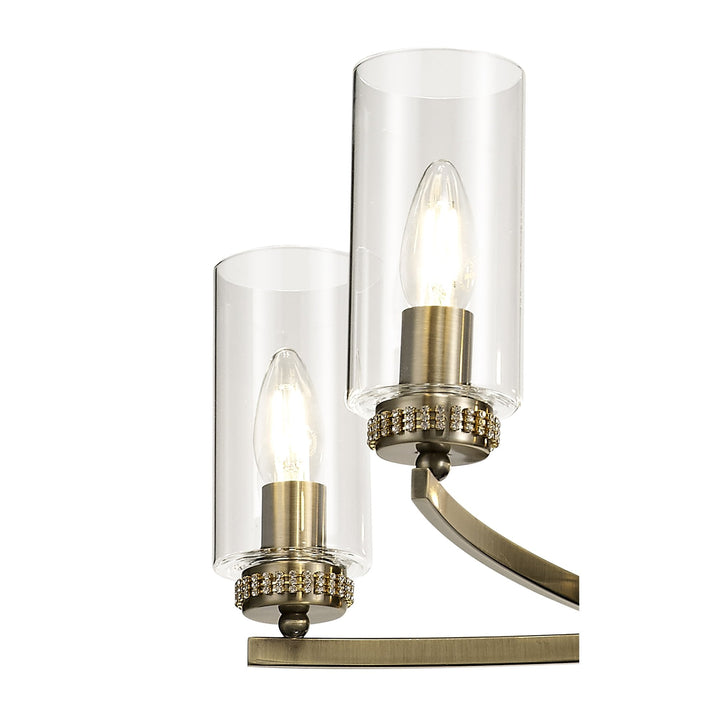 Nelson Lighting NL73269 Darling Pendant/Semi Ceiling 5 Light Antique Brass